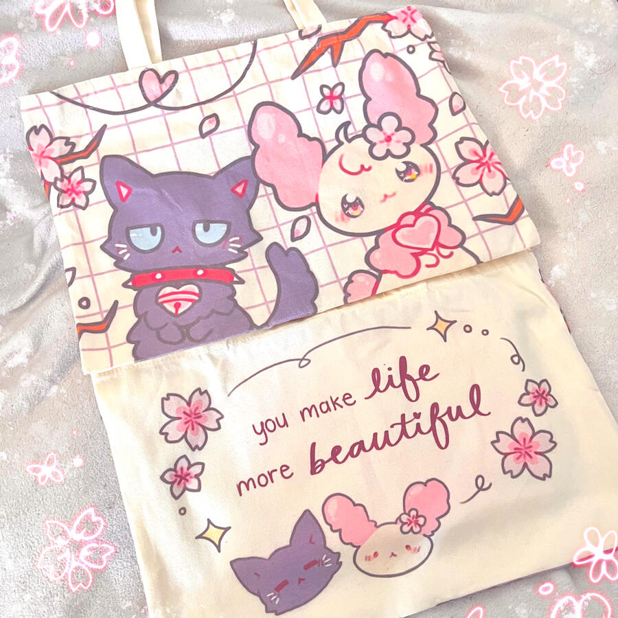 merch - "you make life more beautiful" totebag