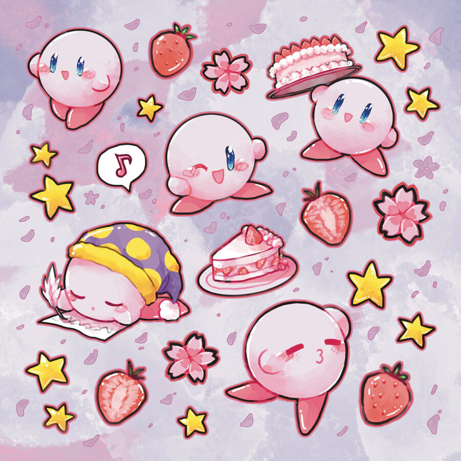 fanart - lots of kirbies!